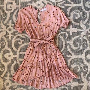 Faithful the brand pink floral dress size 2 or XS